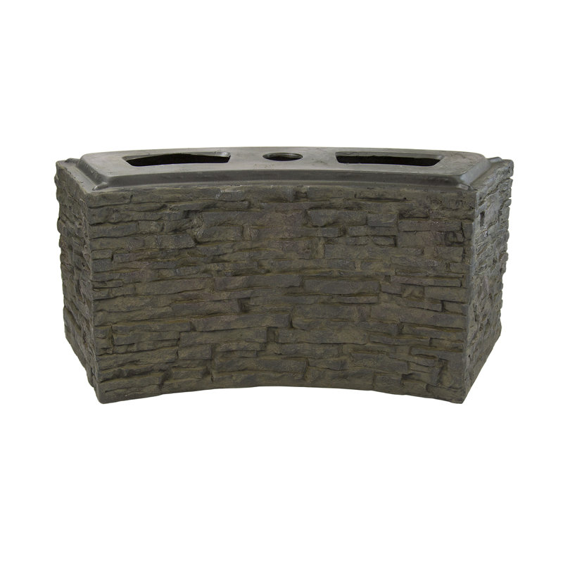 Small Curved Stacked Slate Wall