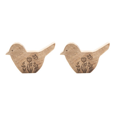 Haight Mango Wood Bird Décor Large - Set Of 2