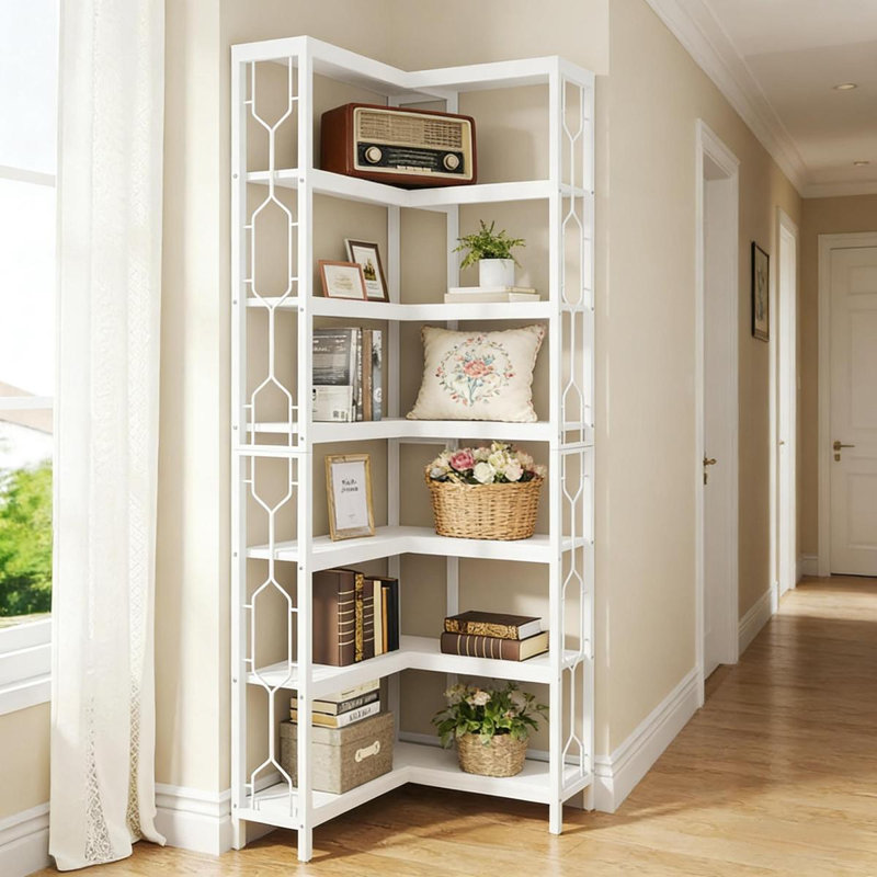 Étagère Nordic, bibliothèque de coin