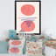 Deux lunes rouges abstraites - reproduction sur toile-67331396-67331399