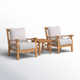Brunswick 3 Piece Teak Seating Group with Cushions