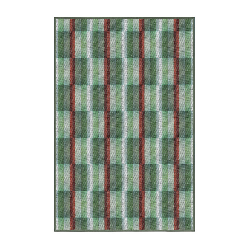 Tapis géométrique vert mer, Rectangle 8 pi x 12 pi