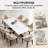 62.99’’-78.74’’ Extendable Dining Table For 4-8 People With White Marble Pattern , Expandable Tables For Small Spaces, Dining Room, Kitchen, Living Room-1169690035-1169690038