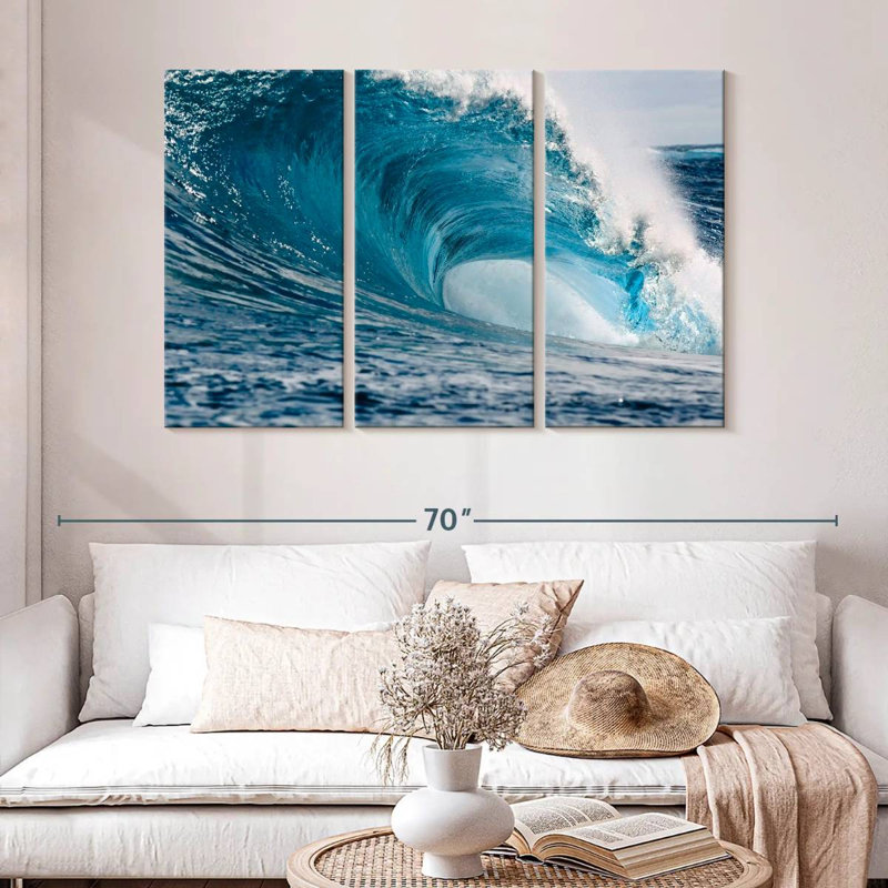 Gillard Powerful Blue Wave, 32" H x 50" W
