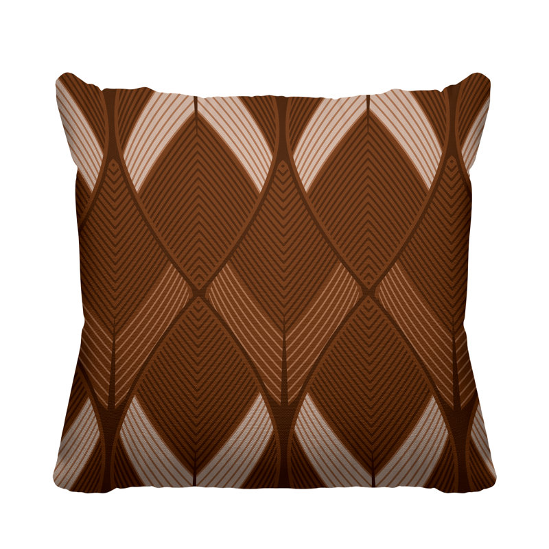 Coussin décoratif intérieur / extérieur Nora, L 17 po x H 17 po, Terre cuite