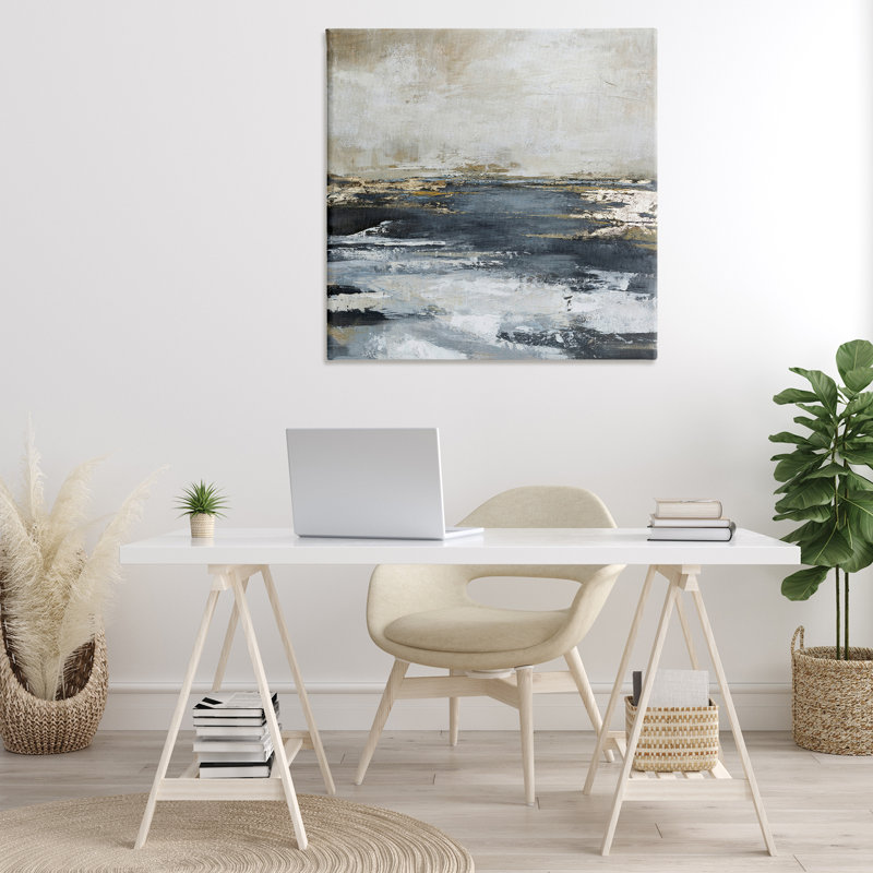 «Rustic Stormy Sea Floater», art mural par Design Fabrikken, H 36 po x l 36 po x P 1,5 po