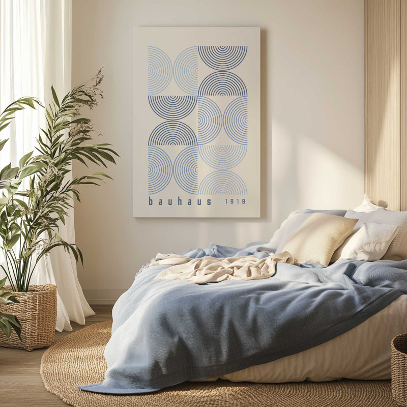 «Blue Bauhaus Composition», affiche I, toile tendue, H 18 po x l 12 po