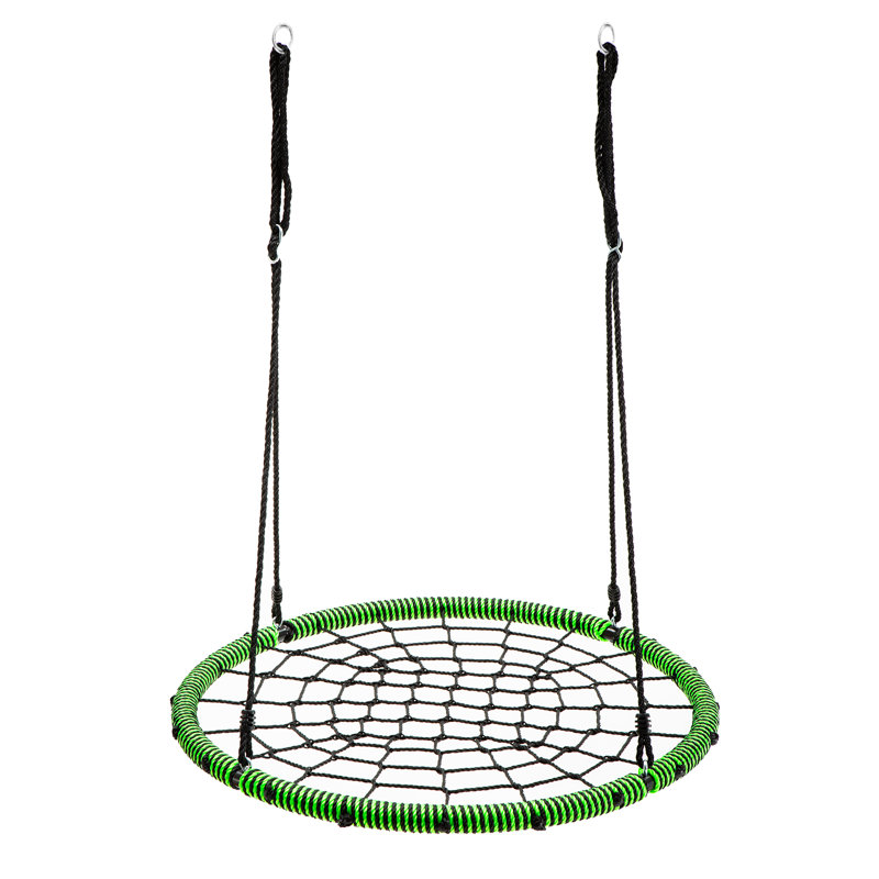 Balançoire en toile avec chaînes et crochets, Vert
