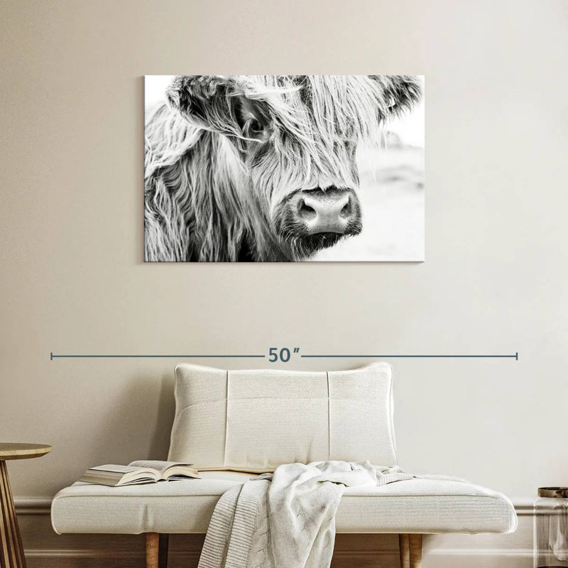 Long Haired Cow, 24" H x 36" W