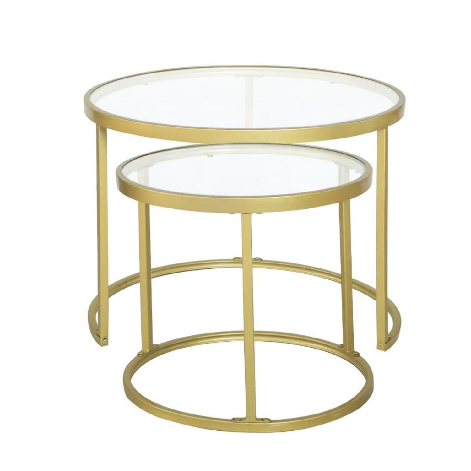Everly Quinn Hormazabal Glass Top Nesting Coffee Table Wayfair
