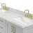 Freitas 67'' Solid Wood Single Bathroom Vanity in Grey with 1.5'' Carrara Marble Top, Center, Rectangle Sink-1073546074-1030856757