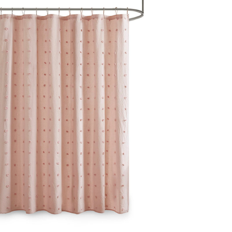 Rideau de douche moderne pour salle de bain, Rose, 70 po x 72 po