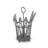 Metal Round Flatware Caddy