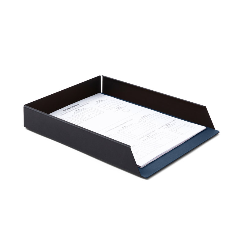 Ambry Metal Paper Organiser, Blue
