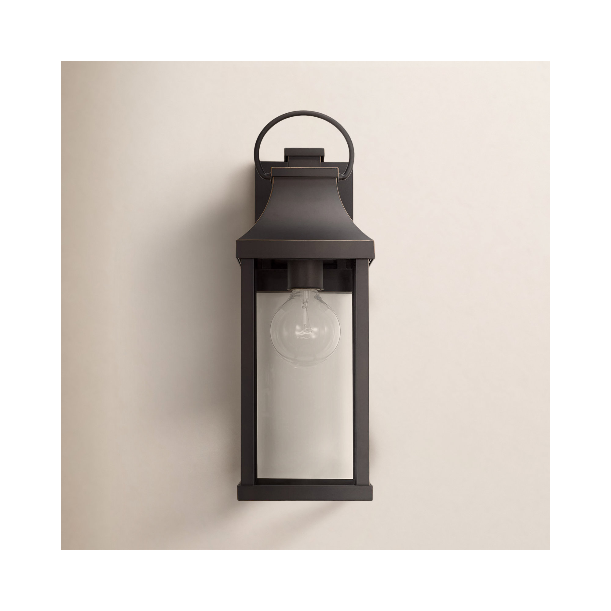Single Light Outdoor Wall Light, Oiled Bronze