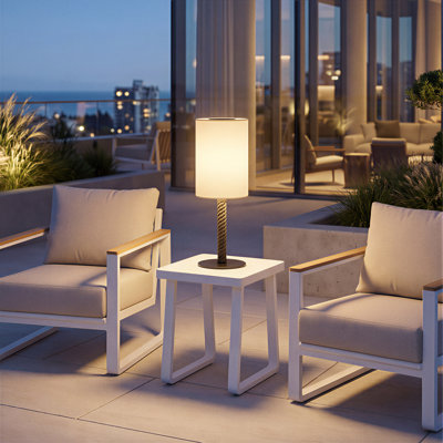 Lampe de table solaire Lumaris noire