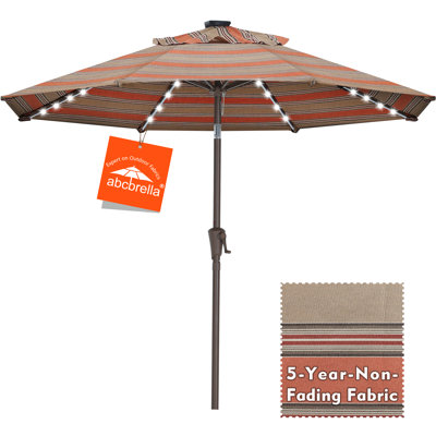 9 FT Lighted Patio Olefin® Umbrella