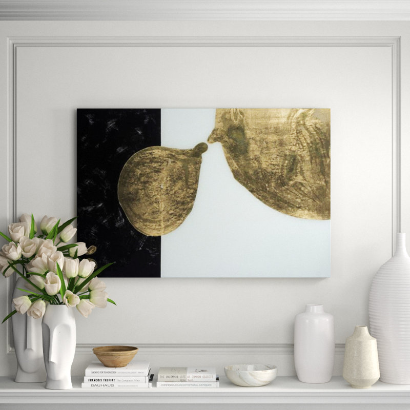 Gold Spill With Back II Print by DAWN SWEITZER, Gild Gold, 30" H x 45" W