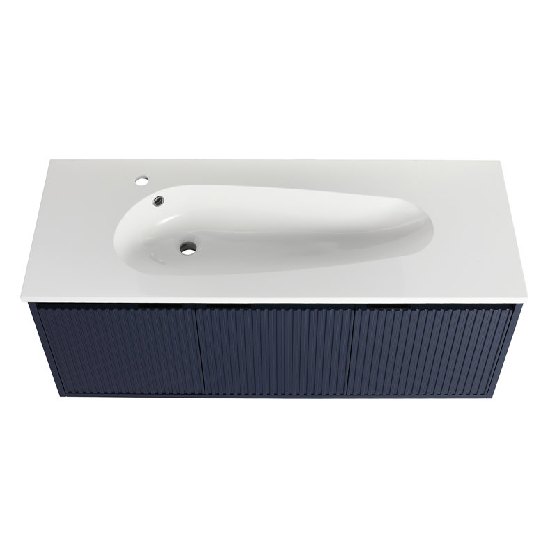 Meuble-lavabo flottant 48 po avec lavabo en résine