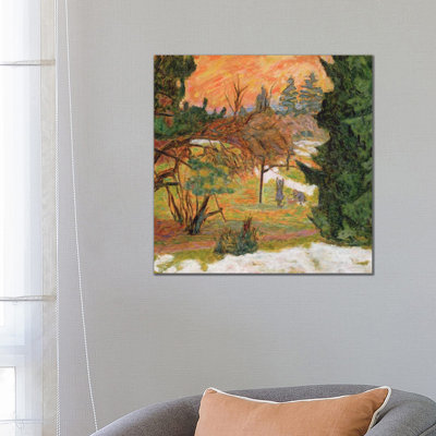The Washing Line in the Park at Le Grand-Lemps, C.1917 1 Piece Wrapped Canvas Wall Art
