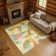 Premium Machine Washable Lubbers AMF1757 Abstract Rug