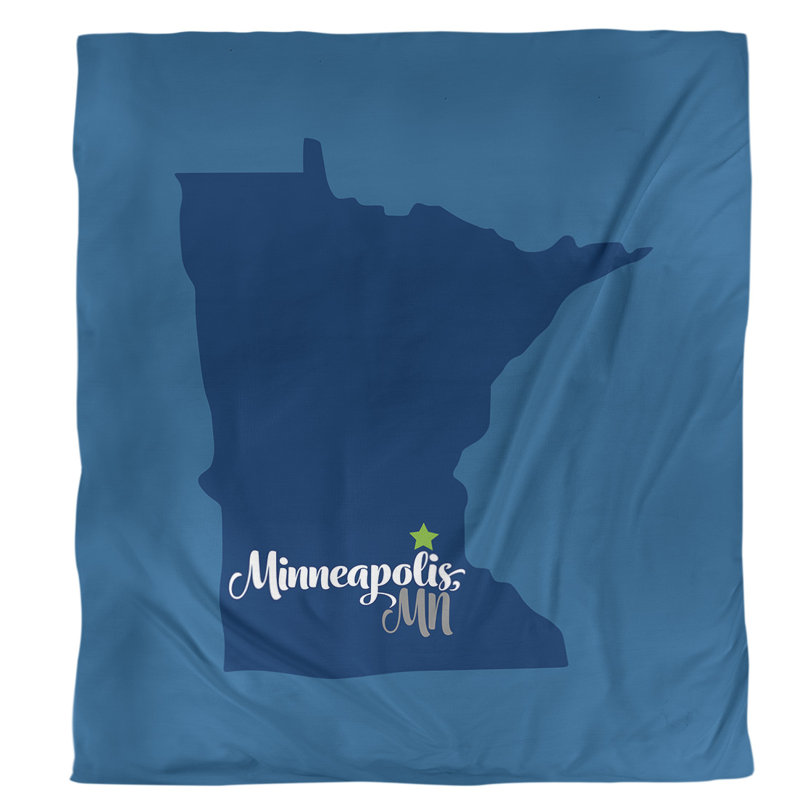 Housse de couette minneapolis mn-polyester brossé, grand (88 x 88), noir, Polyester brossé, Housse de couette simple TG