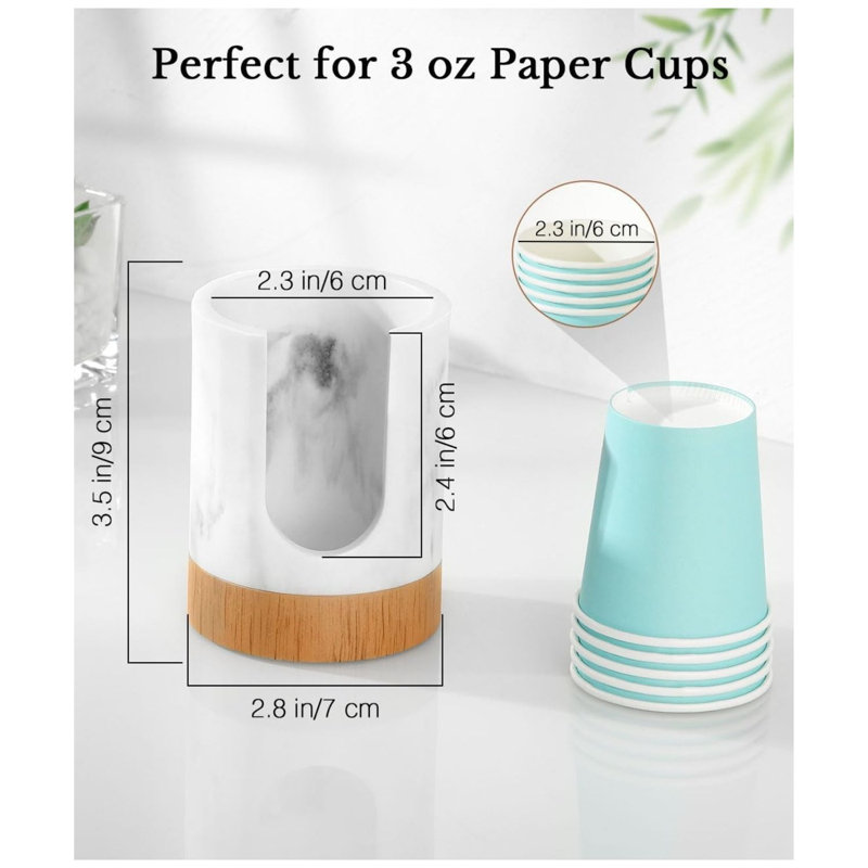Marble Resin Bathroom Cup Dispenser