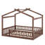 Structure de lit en bois avec clôture-709526563