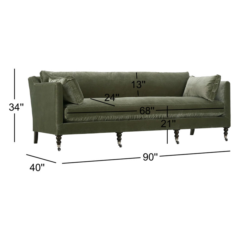 Madeline Sofa, Chocolate, Sage