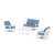 Sky Blue Cushion/White Frame selected