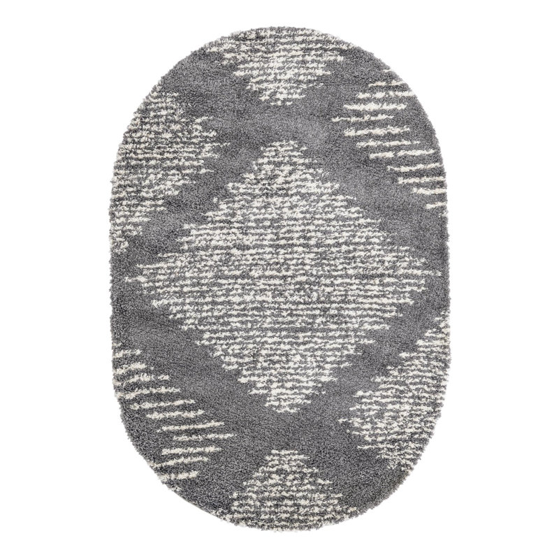 Irsad Geometric Indoor Rug, Oval 5'3" x 8'