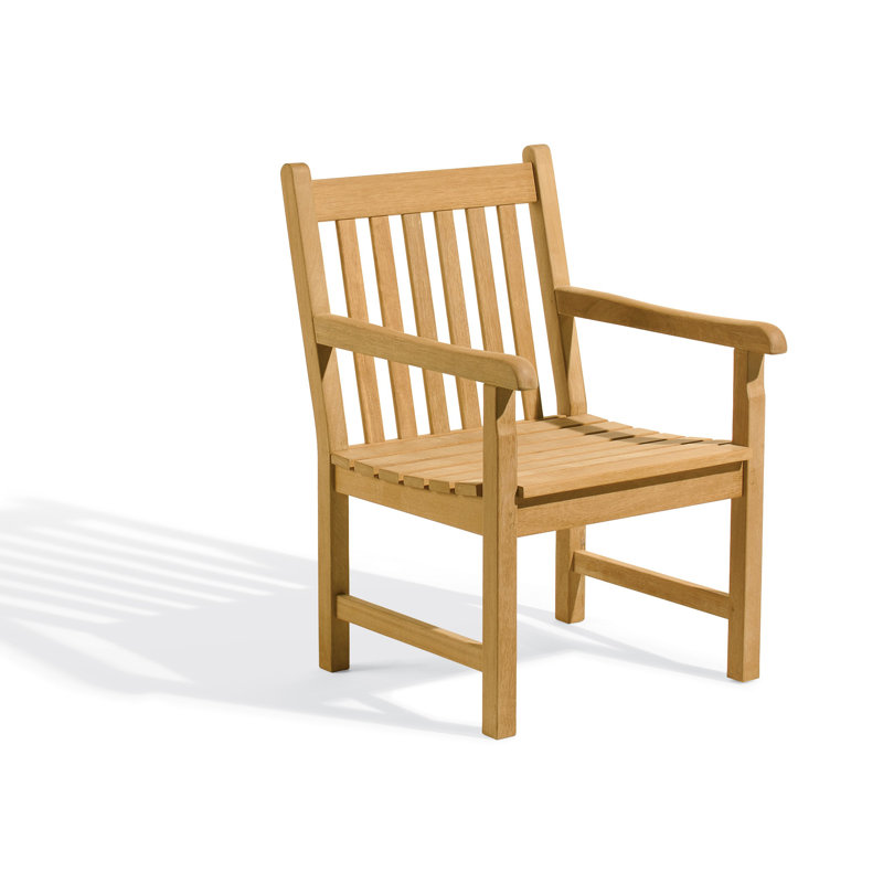 Classic Dining Arm Chair, Natural Teak