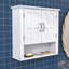 Armoire murale polyvalente, double rangement, tablettes réglables et tablette ouverte-1290165701
