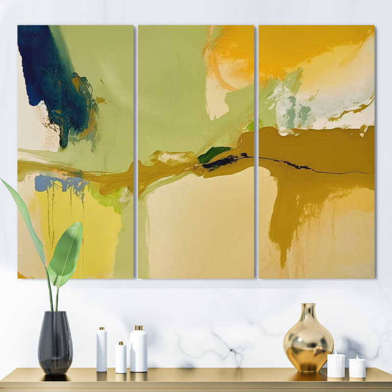 «Moss espagnol», reproduction d'art sur toile 3 pièces, L 48 po x H 32 po, Toile tendue