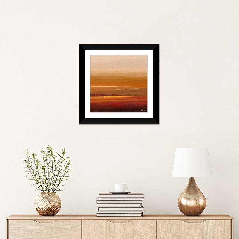 « soleil iv », impression sur toile, H 16 po x l 16 po x P 1 po, Papier d'art encadré noir, Blanc