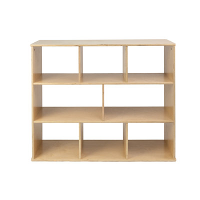 8-Compartment Birch Storage with Clear Acrylic Backing, 36" H