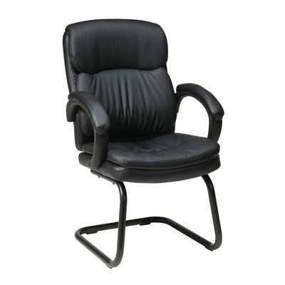 Chaise de salle d'attente en cuir avec cadre en métal Nasma