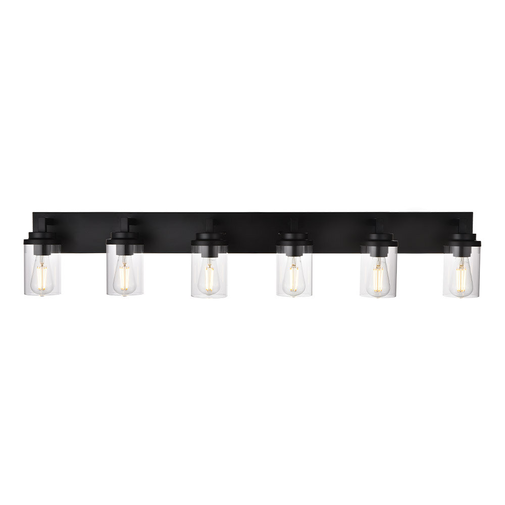 Latitude Run® 6 - Light Dimmable Black/Clear Vanity Light & Reviews