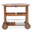 Chariot-bar d'extérieur avec plateau réglable et plateaux amovibles, design industriel moderne pour le plaisir