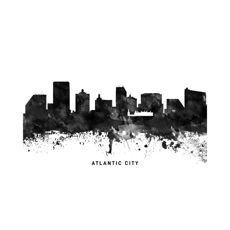 Atlantic City Skyline by WallDecorAddict - Wrapped Canvas Gallery-Wrapped Canvas Giclée, 152.5 cm H x 101.5 cm W