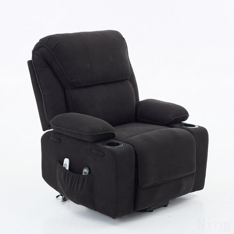 Remote-Controlled Heating Massage Lift Recliner For Seniors, Black