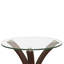 Table d'appoint en verre Castillo, base courbée