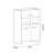 Modern Multi-Purpose Cabinet, White Finish, 23.6 x 40.0 x 12.6 inches | 100% Melamine Coated Particle Board, Thickness: 0.7 inches | Numerous Shelves, Wall-Mountable, Elegant Design for Home & Office Storage