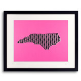 NC Flowers On Pink Print by Jphono 1