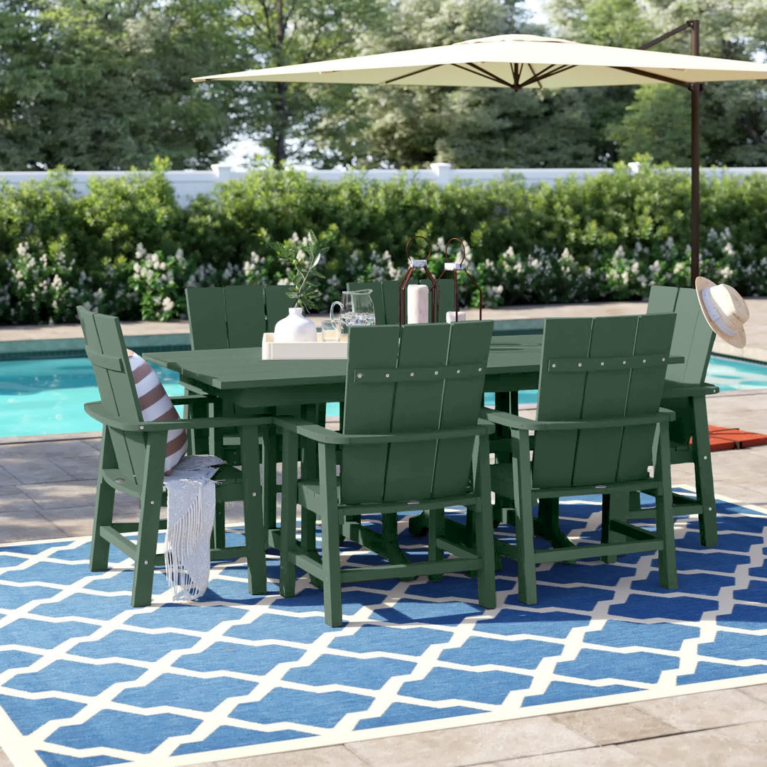 POLYWOOD x Sol 72 7-Piece Modern Dining Set Sol 72 Outdoor™ 