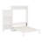 Foldable Wood Platform Bedframe With Louvered Style Decoration And Convertible Multiple Storage Shelves-461219642