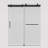 Oceanus 55"- 59" W x 76" H Double Sliding Frameless Shower Door with Easy Clean Glass-71525809