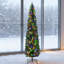 Arbre de Noël avec base en métal et lumières DEL