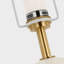 Talia Medium Cordless Table Lamp in White Glass with Linen Shade