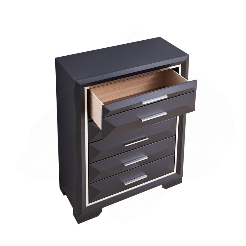 Coffre de rangement G01600-CH, noir